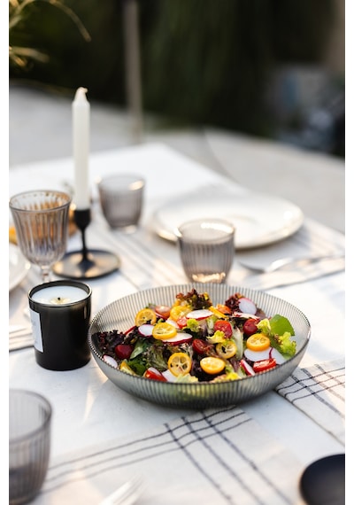 Rakle Splendid Cam 2'li Salata Kasesi Seti Füme 25 Cm - 30 Cm Renkli