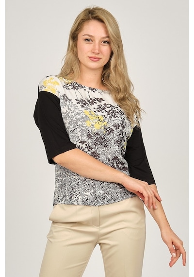 Sistas Kadın Desenli Bluz 6690374 Siyah-Siyah