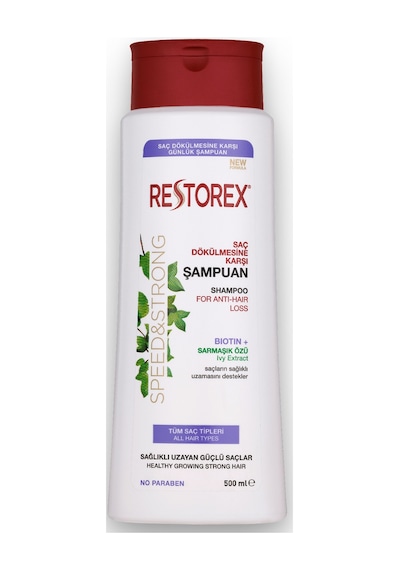 Restorex Speed Strong Saç Dökülmesine Şampuan 500 ml - Sarmaşık Özlü, Uzama, Dökülme Karşıtı