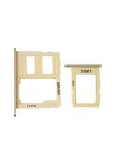 Samsung Galaxy Uyumlu J6 Plus Sim Kart Tepsisi + Hafıza Kartı Yuvası - Gold