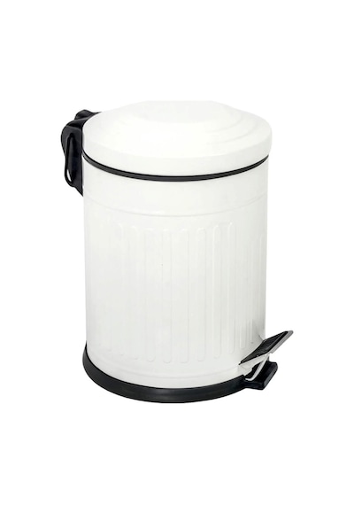 Davet Vintage Beyaz Çöp Kovası Ofis Çöp Kutusu Çizgili Model 16 Litre Ahşap