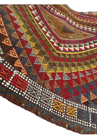 El Dokuma Antika Obruk Kilimi 135x170 Kök Boya 130 Yıllık Koleksiyonluk Kilim