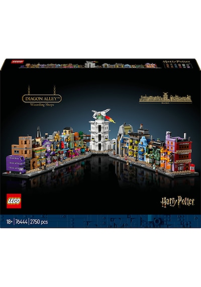 LEGO® Harry Potter™ Diagon Yolu Büyücü Mağazaları 76444 - Yetişkinler için Koleksiyonluk Yaratıcı Sergileme Modeli Yapım Seti (2750 Parça)