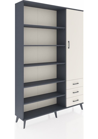 Arges Dolap 9 Raflı 3 Çekmeceli Tek Kapaklı 132x30x195 Antrasit-aytaşı/aytaşı Aytası/aytası Arges Dolap 9 Raflı 3 Çekmeceli Tek Kapaklı 132x30x195 Antrasit-aytaşı/aytaşı Aytası/aytası