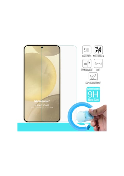 Microsonic Samsung Galaxy Uyumlu S24 Fe Nano Glass Cam Ekran Koruyucu