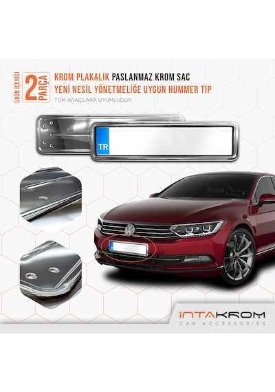 intakrom Volkswagen Passat B8 Krom Plakalık - Hummer Tip 2 Adet