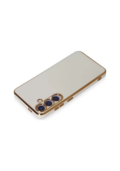 Samsung Uyumlu Galaxy S24 Plus Uyumlu Kılıf Volet Silikon - Beyaz