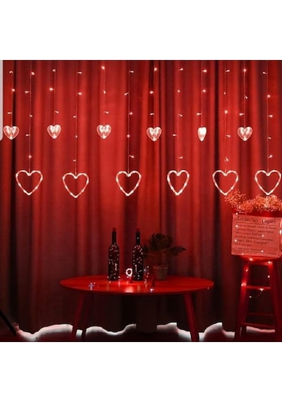 Kalpli Salkım Led Işık Dekor Led Işık Red Light Kırmızı Salkım Led Işık Modlu 220v Kırmızı Led Işık
