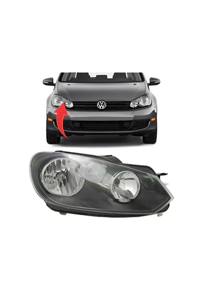 Vw Golf 6 2008-2013 Sağ Ön Far Sinyalli Ampullü H7 H15 5k1941006j