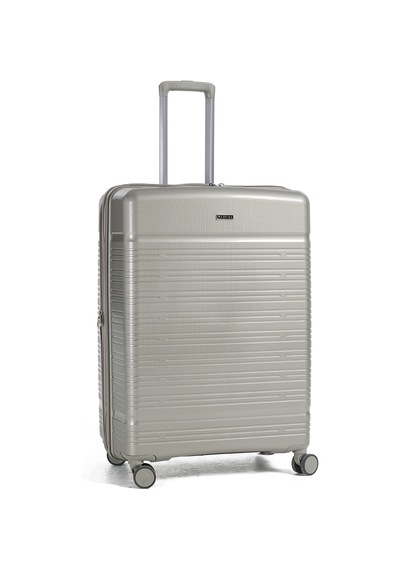 Fabrika Gri Çekçekli Sert Valiz Fab-5272 75 Cm Valiz Büyük Vizon