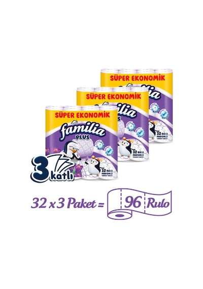 Familia Plus Parfümlü Tuvalet Kağıdı 3 x 32 Rulo