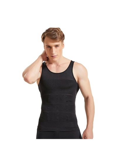 Ff Fit Form Giyim Jineko Premium Erkek Atlet Korse Bel Göğüs Göbek Toparlayıcı Siyah