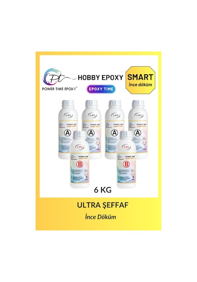 6 Kg Hobi Epoxy Smart/ Şeffaf Epoksi Reçine Ince Döküm