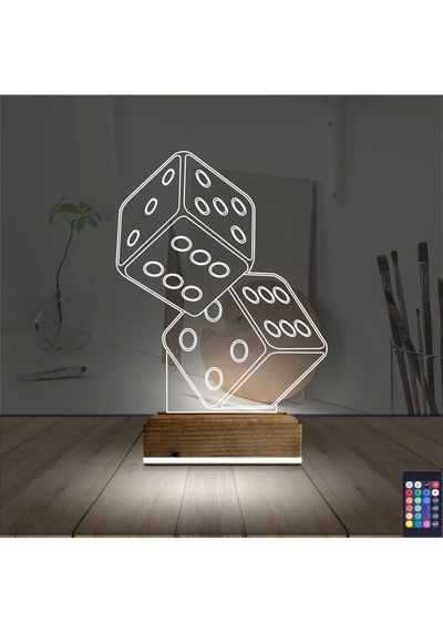 Luvivia Zar Şans 3d Lamba - Masa Gece Lambası Şeffaf