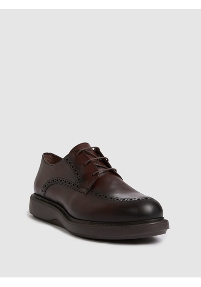 Cacharel Kahverengi %100 Deri Smart Casual Ayakkabı