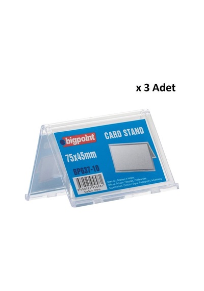 Bigpoint Kart Standı Çift Taraflı 75x45mm X 3 Adet Diğer