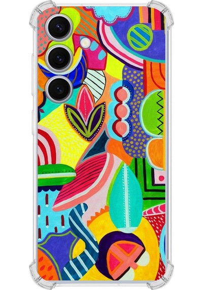 Samsung Galaxy S25 İle Uyumlu Retro Color 6 Tasarımlı Antişok Kılıf