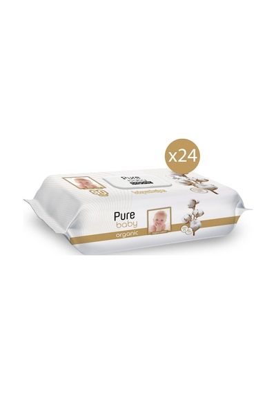 Pure Baby Organik Pamuklu Islak Havlu 24 x 90'lı 2160 Yaprak