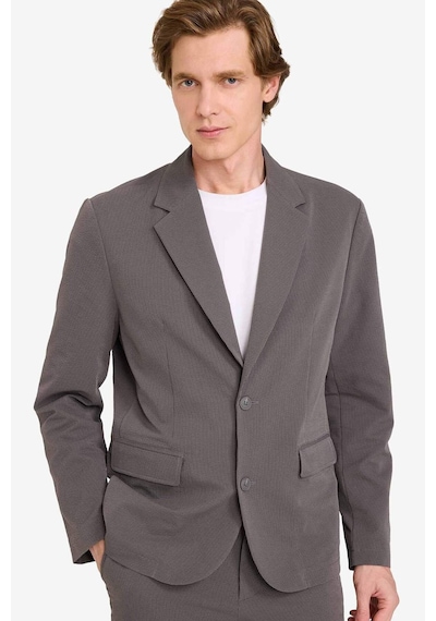 Defacto Modern Fıt Krinkıl Blazer Ceket F9819ax26spgr206 Gri-gr206