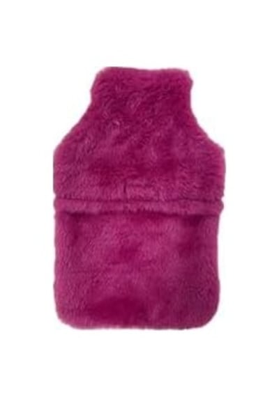 Sıcak Su Torbası Peluş Kalpli,pembe Termofor 29x17cm 750ml Açık Kırmızı