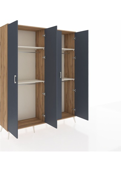 Hyperion Gardrop 4 Raflı 4 Kapaklı 4 Askılı 176x44x221 Çam-antrasit/aytaşı Antrasit/aytaşı Hyperion Gardrop 4 Raflı 4 Kapaklı 4 Askılı 176x44x221 Çam-antrasit/aytaşı Antrasit/aytaşı
