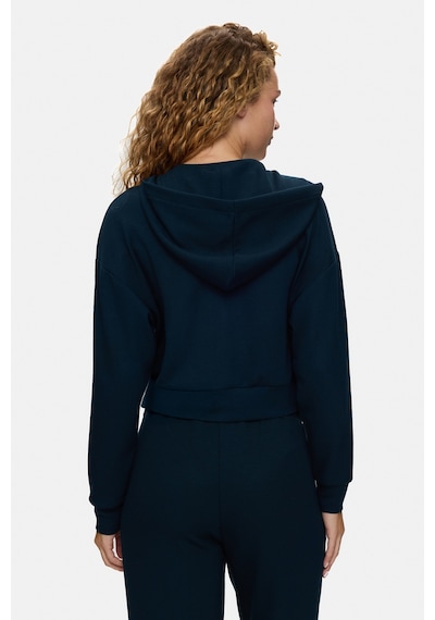 UCLA Reem Lacivert Full Zip Yumuşak Dokulu Modal Kumaş Loose Fit Kadın Sweatshirt