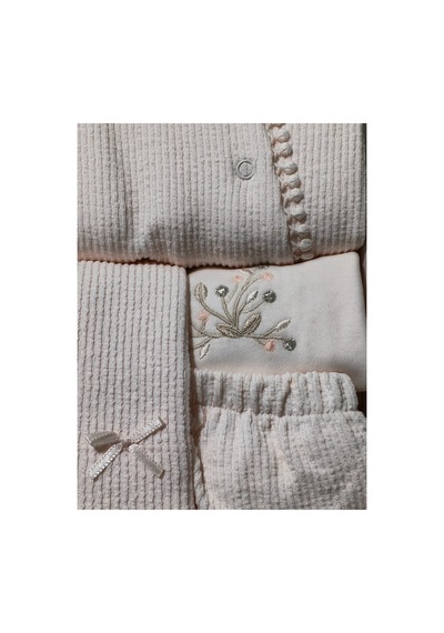 Caramell Yeni Sezon Kız Bebek 4 Lü Hastane Çıkışı Fashion Girl 2534 Somon SOMON