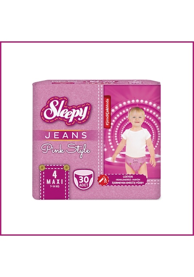 Sleepy Pink Jeans Külot Bez 4 Numara Maxi 30 Adet