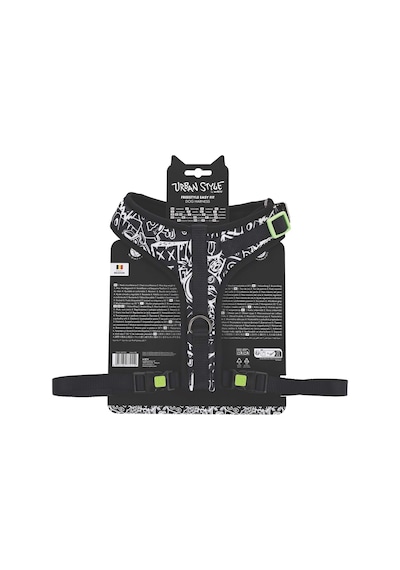 M-pets Urban Style Black/white Easy Fit Köpek Göğüs Tasması Xs Çok Renkli