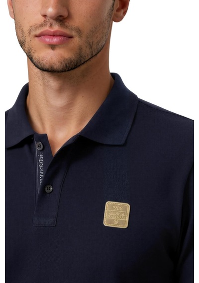 Arma Ar-ma Erkek Polo Yaka Tişört Baskisiz Basic Örme Kumaş Regular Fit %100 Pamuk 30/1 Çift Toplama Penye Pike Y31374358002 Lacivert-l1