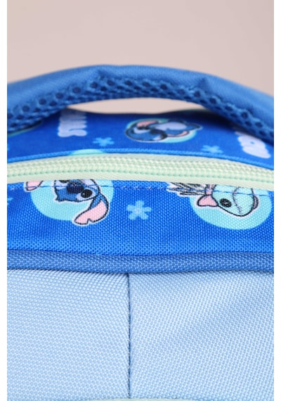 X Dekomus Lisanslı Stitch "ıconic Blue Collection Collection" Özel Tasarım Büyük Boy Okul Çantası "dekomus Cep Defteri Hediyeli" Altın
