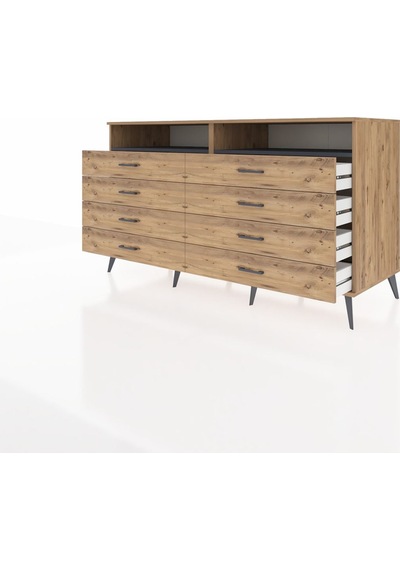 Kronos Konsol 2 Raflı 8 Çekmeceli 176x59x99 Çam-antrasit/çam Çam-antrasit/çam Kronos Konsol 2 Raflı 8 Çekmeceli 176x59x99 Çam-antrasit/çam Çam-antrasit/çam