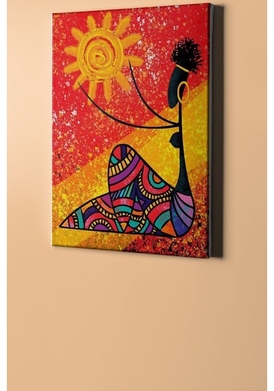 Webstyle Sayılarla Boyama Seti Kasnaklı Afrika Ve Güneş 40 X 50 Cm