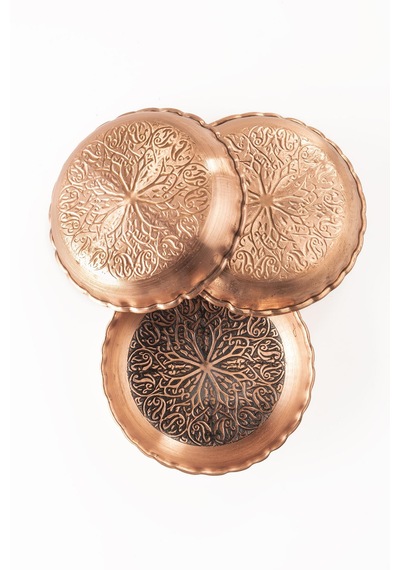 Dmt Copper Home Gaziantep Bakır Çerezlik Seti Kuruyemiş 6 'Lı Set(10Cm X 3Cm)