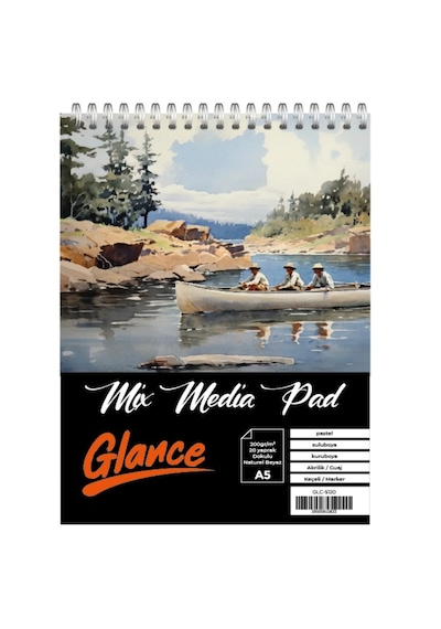 A5 200 Gr Spr Mix Media Pad 20 Yp+a5 120 Gr 50 Yp Aquafine Sulu Boya Seti 12'li Sanat Seti Diğer