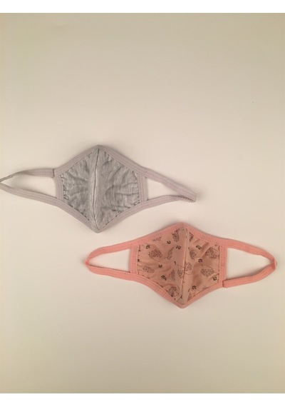 Bibaby Organik Maske 2li Kirpi Pembe - Kar Melanj- 3324 Pembe