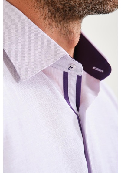 Klasik Kısa Kol Keten Cotton Garneli Hediye Kutulu Erkek Gömlek Fs-000748 - Açık Lila-1678 Klasik Kısa Kol Keten Cotton Garneli Hediye Kutulu Erkek Gömlek Fs-000748 - Açık Lila-1678