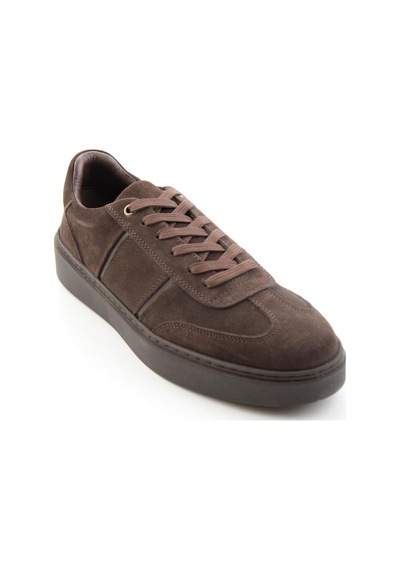 Bambi Kahve Süet Hakiki Deri Erkek Sneaker E01789045102 Kahve Rengi