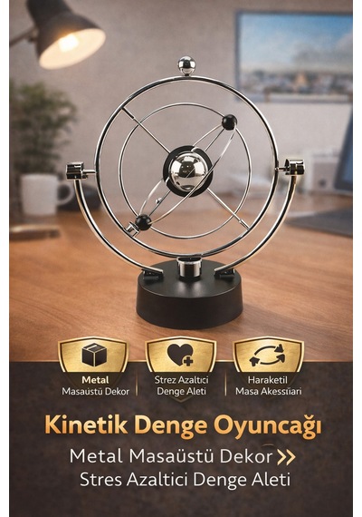 Kinetik Denge Oyuncağı Metal Masaüstü Dekor, Azaltıcı Denge Aleti