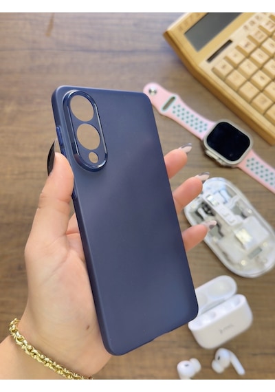 Samsung Galaxy S25 Edge Uyumlu Süper İnce Mat Ultra Thin Silikon Kılıf Lacivert