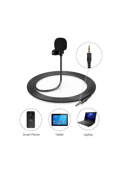 4 Pin 3.5 Mm Telefon Bilgisayar Kamera İçin Yaka Mikrofonu