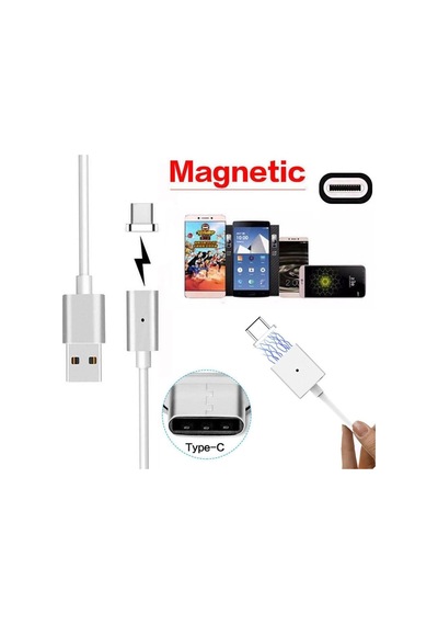 Lightning Micro Usb Type C Mıknatıslı Şarj Kablosu