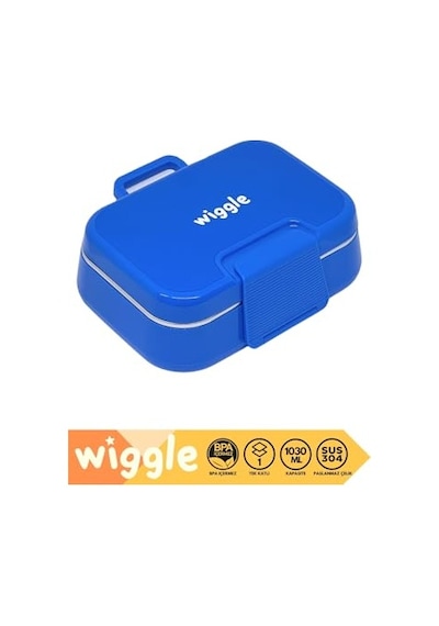 Bento 1030ml Lunchbox Tek Katlı 2 Bölmeli Paslanmaz Çelik Sefer Tası Yemek Kutusu Çok Renkli