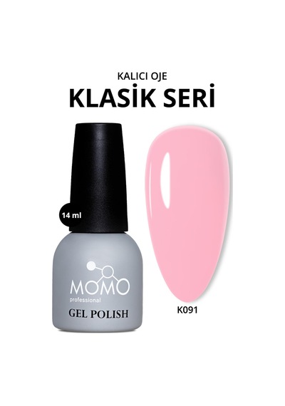 Momo Professional Kalıcı Oje K091 Bebek Pembesi 14 ML