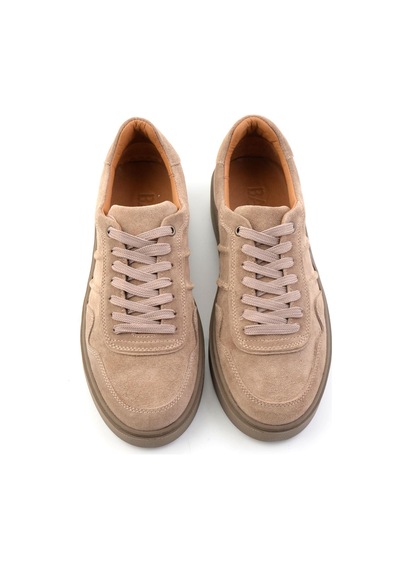 Bambi Vizon Süet Hakiki Deri Erkek Sneaker E01789045202