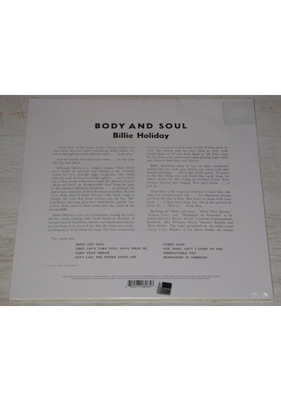 Bıllıe Holıday - Body And Soul - 33 LP Albüm ! Ambalajlı