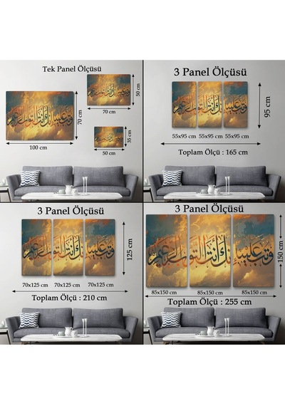 Es10 Fil ve Yavrusu Dekoratif Kanvas Tablo 1144 (95 x 165) HS-3302-3