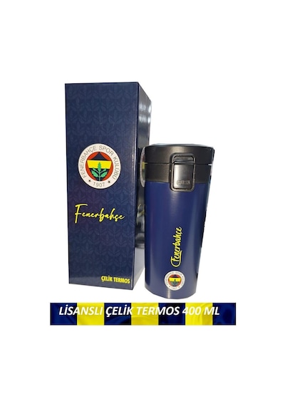Fenerbahçe Lisanslı Çelik Termos Kilitli Mug 400 Ml