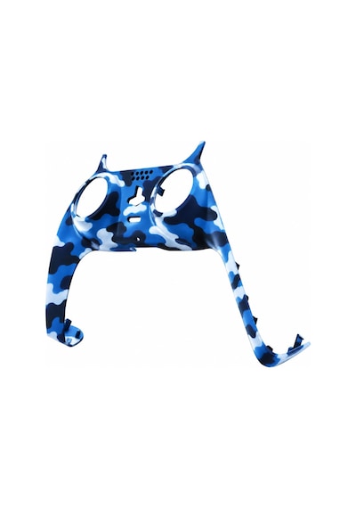 Ps5 Dekoratif Trim Analog Koruyucu Silikon Kılıf Set Playstation 5 Dualsense Renkli Ön Şerit Aksesuar Kamuflaj Mavi 3 Adet