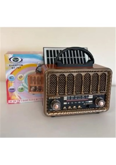 Everton Rt-707 Bluetooth-usb-sd-fm Şarjlı Nostaljik Radyo Solarlı Radyo